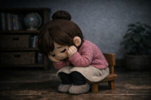 子育てに悩みお母さん